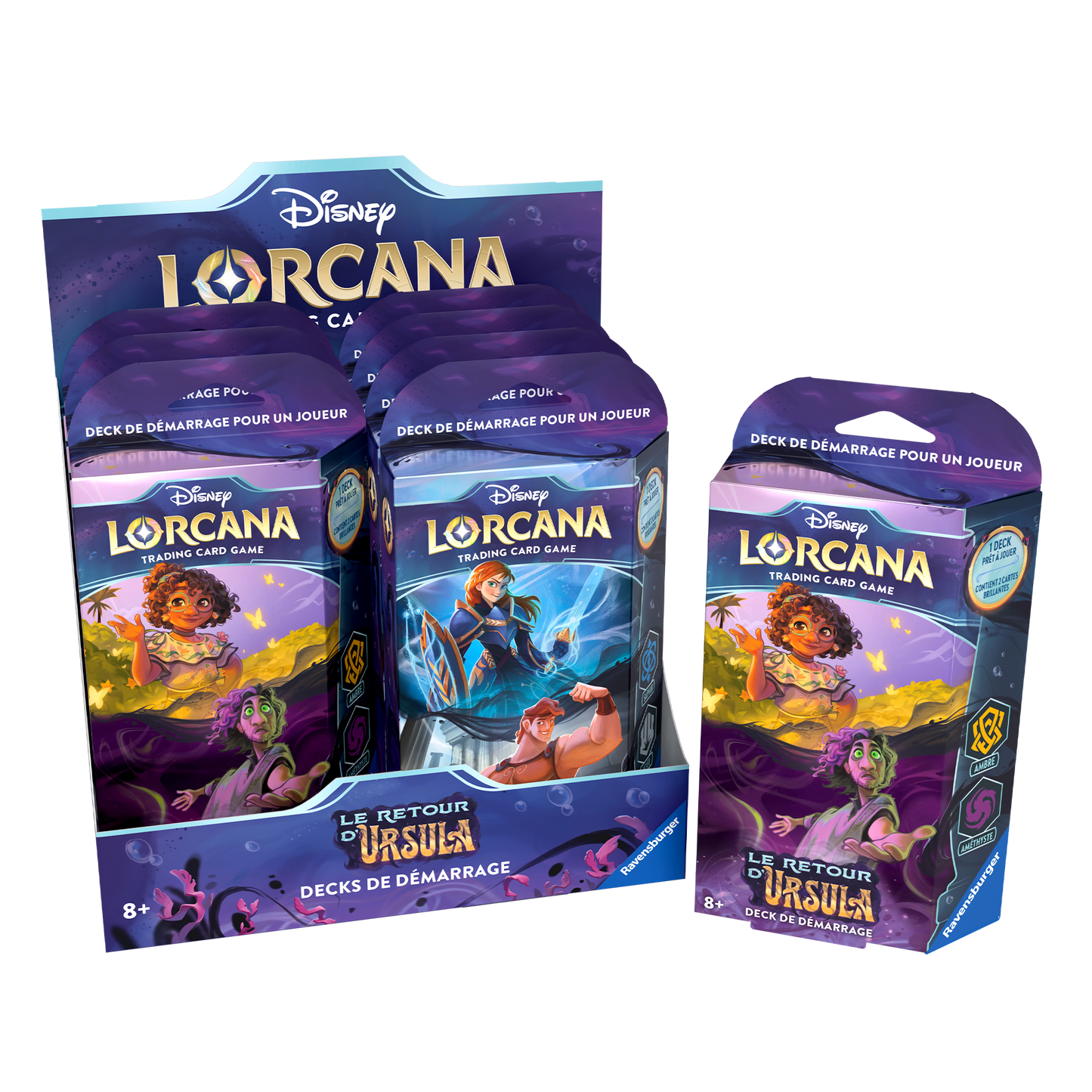 Lorcana - lot de 2 Decks de Démarrage - Chapitre 4 - Anna/Hercules – Mirabelle/Bruno – FR