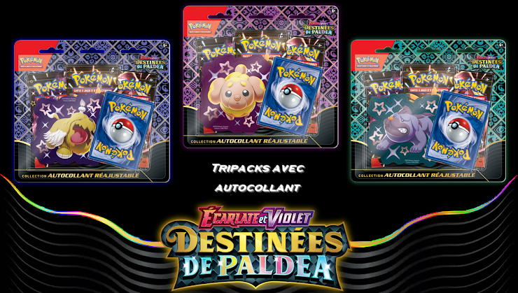 Pokémon - lot des 3 tripack - EV4.5 Destinées de Paldea