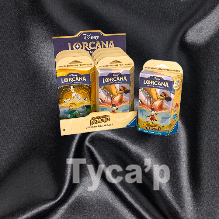Lorcana - lot de 2 Decks de Démarrage - Chapitre 3: Les Terres D’Encres – Vaiana/Picsou – 101 dalmatiens/Peter Pan – FR