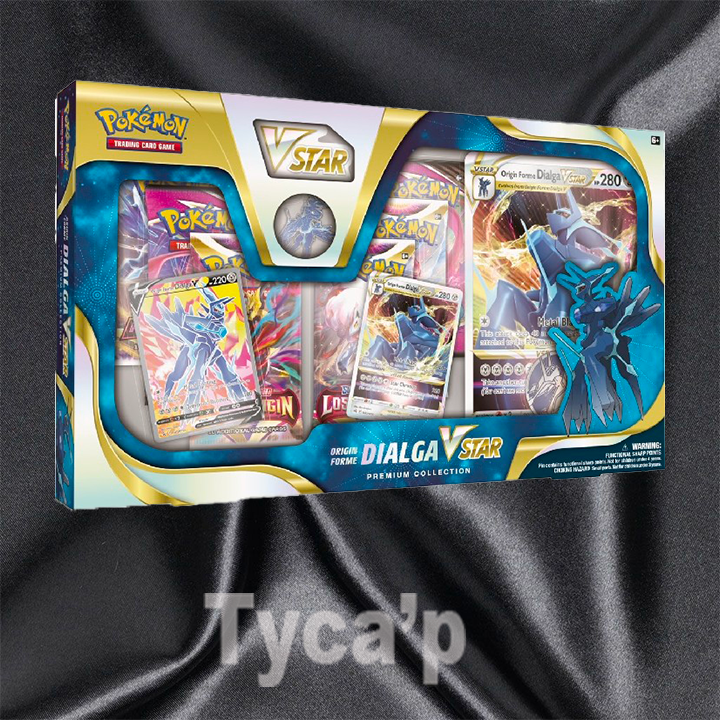 Pokémo - Coffret Pokémon Premium 5 Boosters Palkia et Dialga VStar - FR