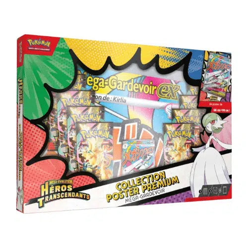 Pokémon - Lot des 2 Coffrets premium Poster – Méga Lucario Ex – Méga Gardevoir Ex – ME2.5 – Héros Transcendants – FR