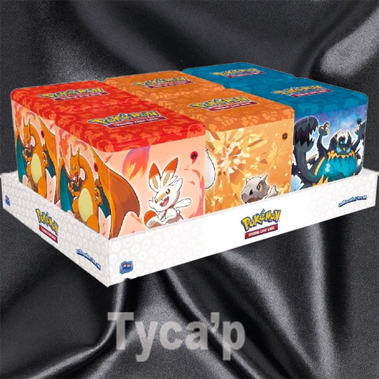 Pokémon - Lot de 3 Tin Cube de chaque illustration - FR