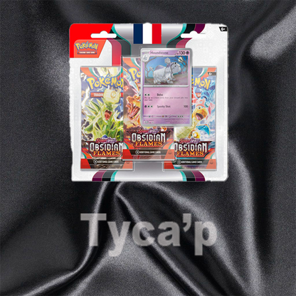 Pokémon - Tripack Flammes Obsidiennes - EV03